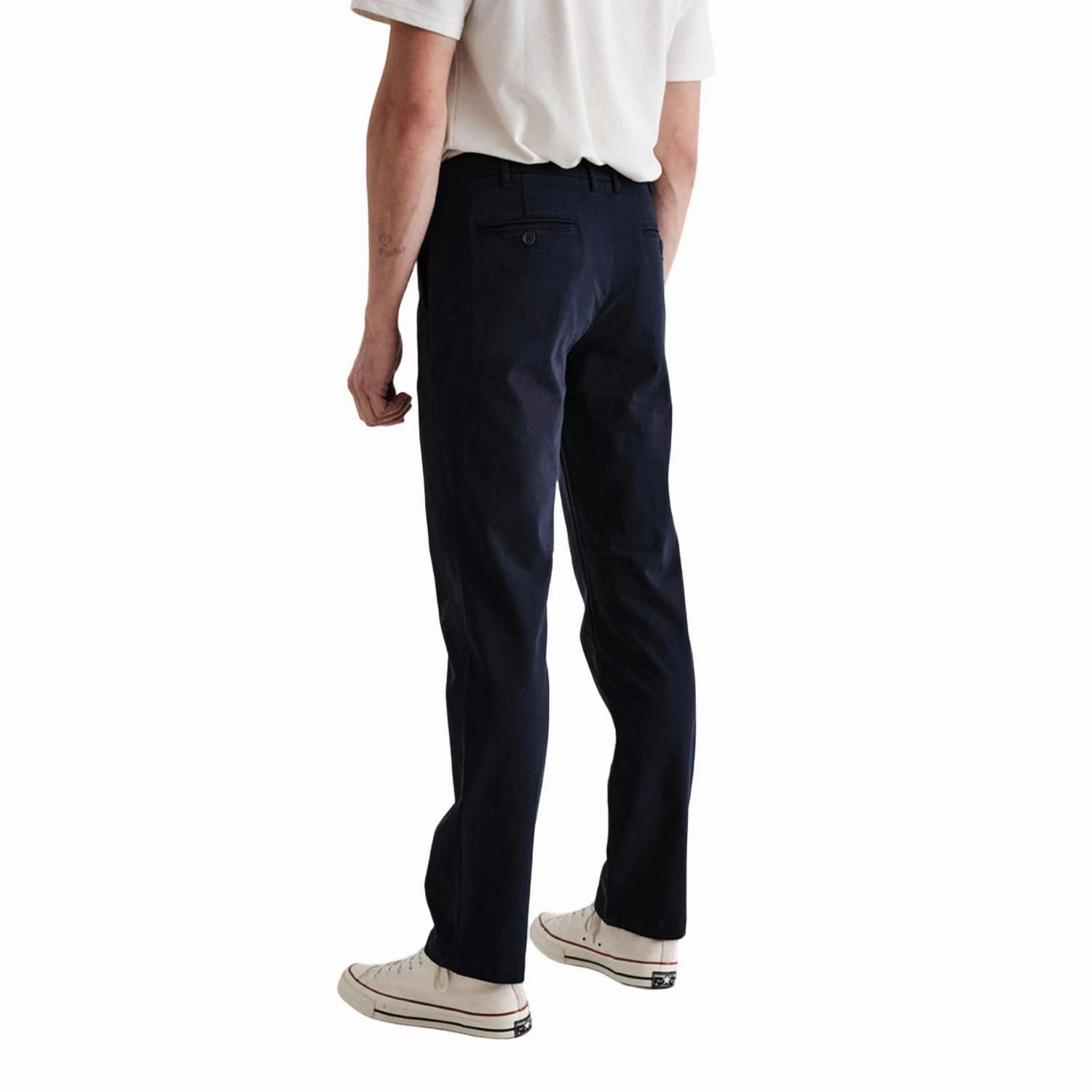 Skye Cotton Twill Trouser In Navy