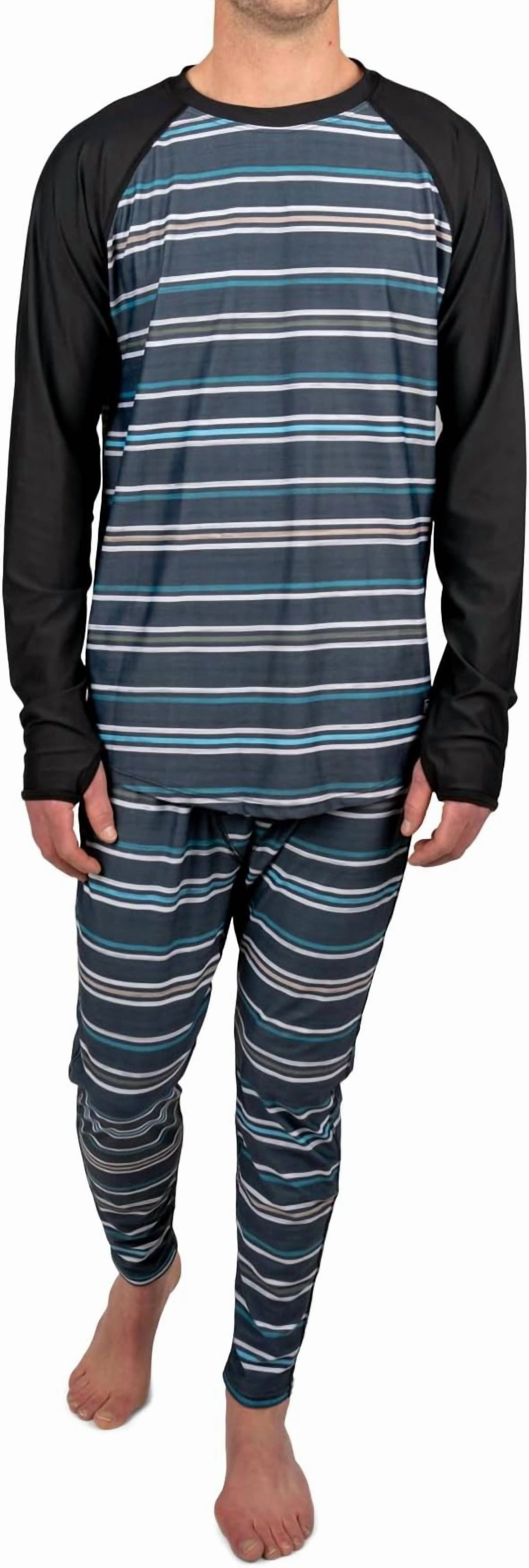 Skyliner Pant Full Leg In Stripes Blue