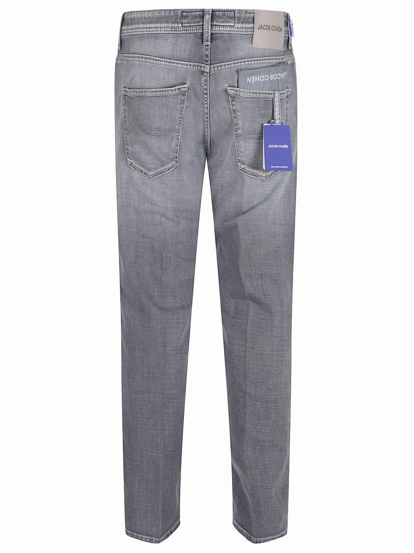 Slim Cropped Jeans In Medium Grey Wash