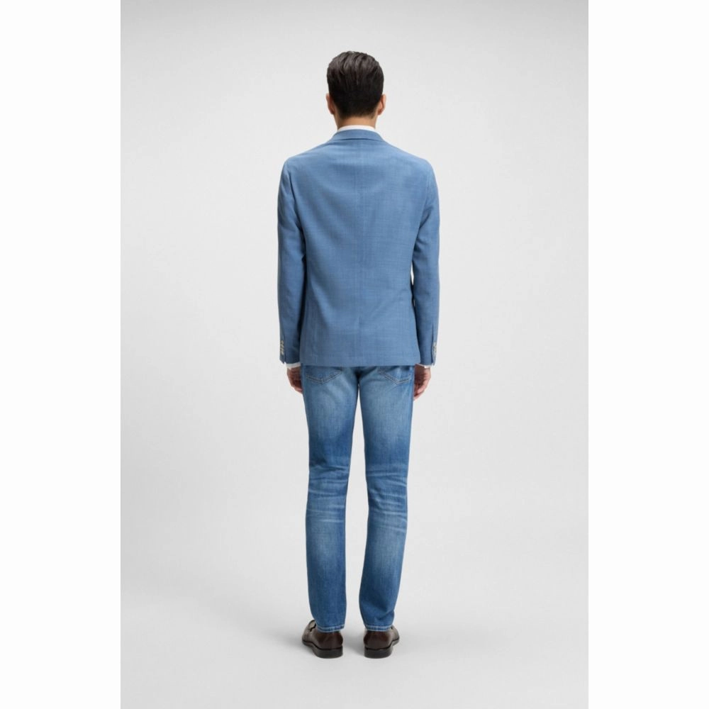 Slim-fit blazer in micro-patterned comfort-stretch cloth