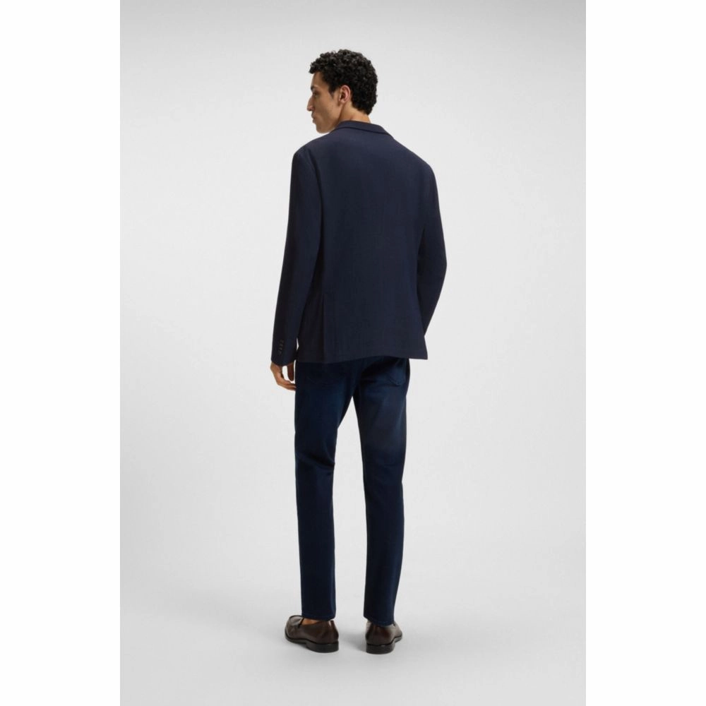 Slim-fit blazer in micro-patterned comfort-stretch cloth