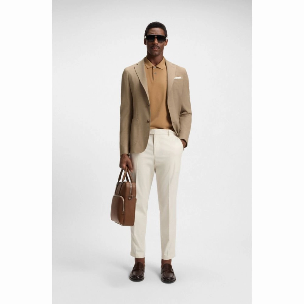 Slim-fit blazer in micro-patterned comfort-stretch cloth