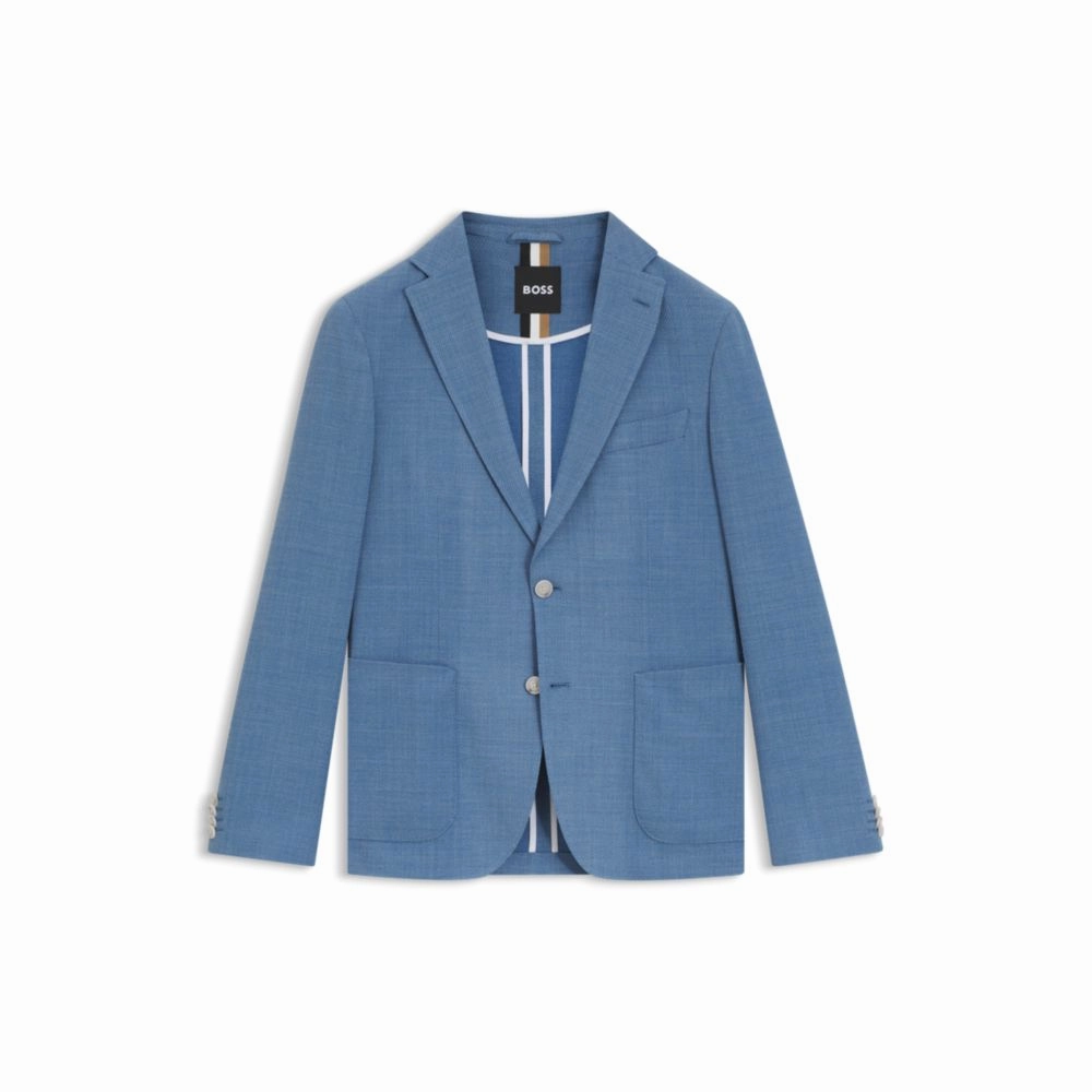 Slim-fit blazer in micro-patterned comfort-stretch cloth