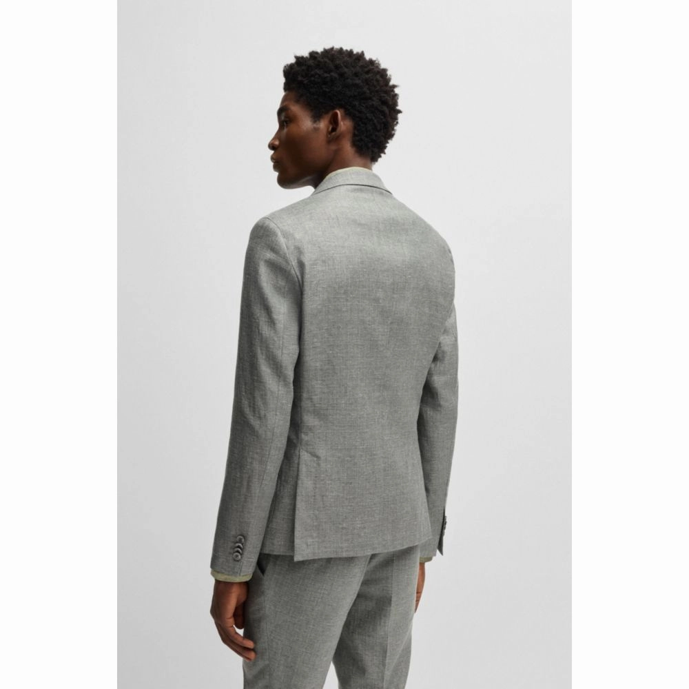 Slim-fit blazer in micro-patterned fabric