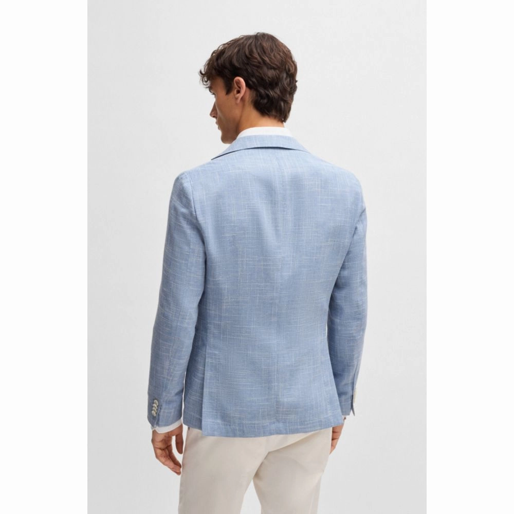 Slim-fit blazer in micro-patterned fabric