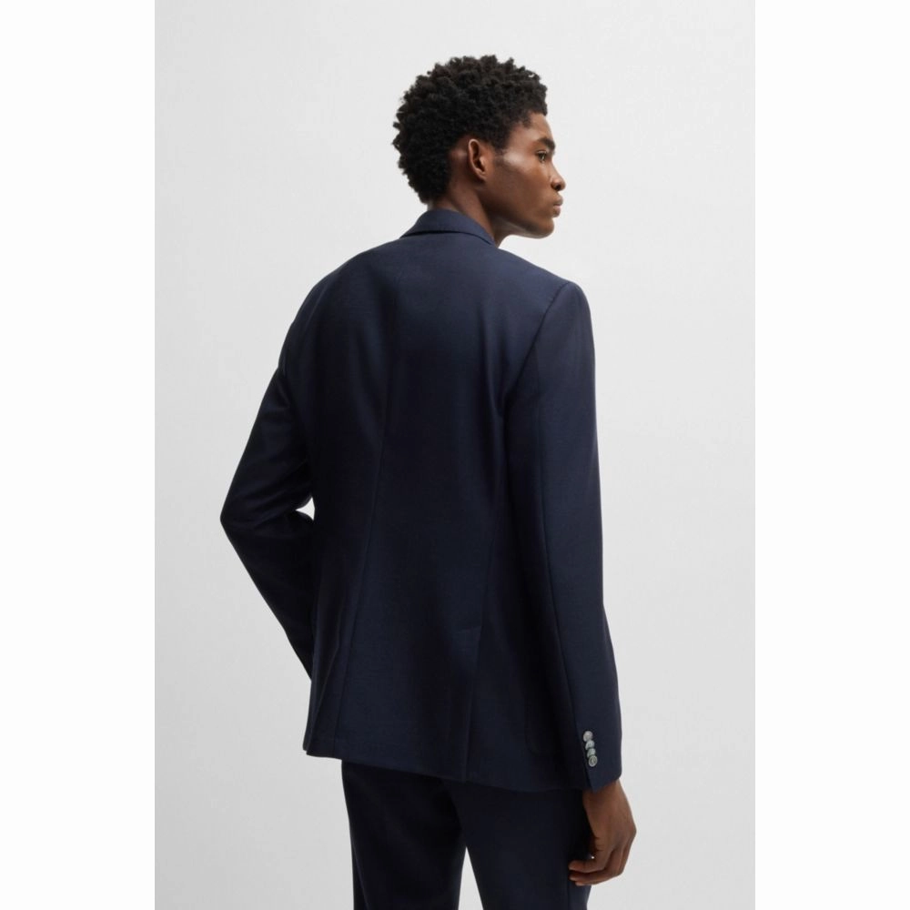 Slim-fit blazer in patterned virgin wool