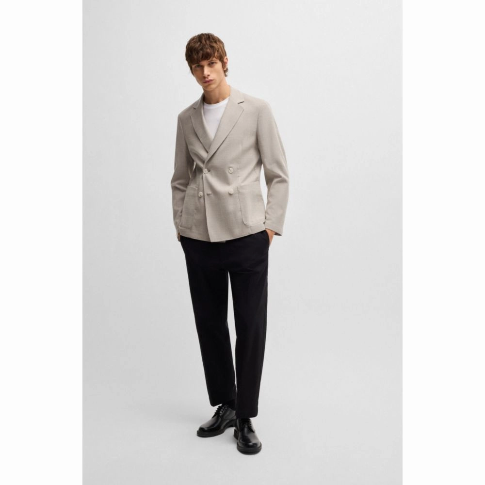 Slim-fit blazer in patterned wool