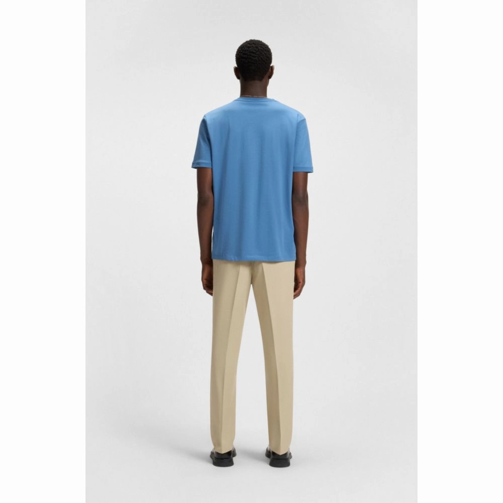 Slim-fit chinos in mercerized cotton twill