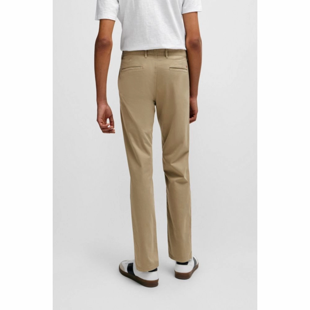 Slim-fit chinos in stretch-cotton satin