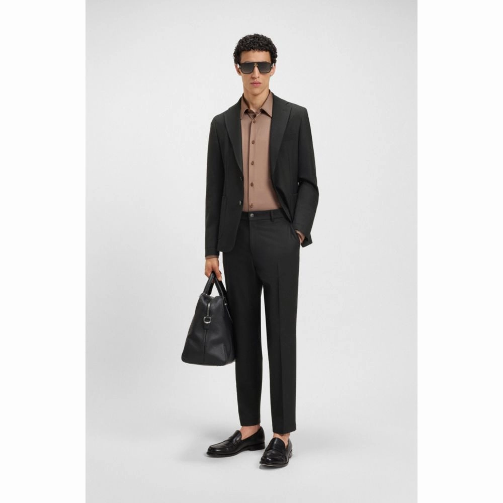 Slim-fit jacket in machine-washable stretch fabric