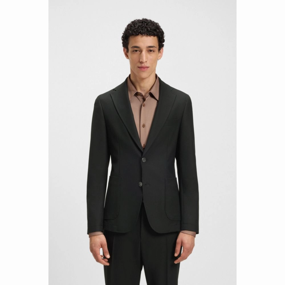 Slim-fit jacket in machine-washable stretch fabric