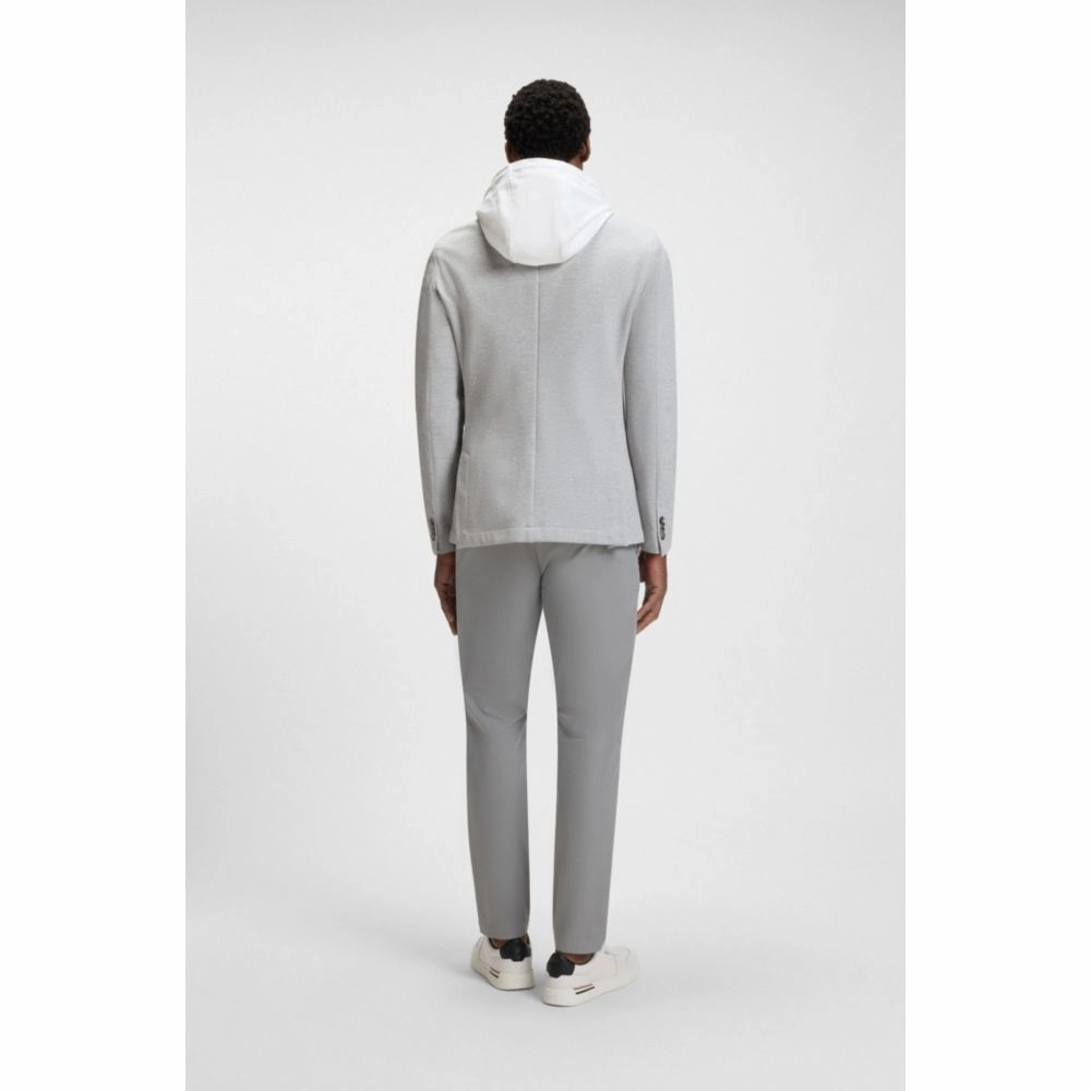 Slim-fit jacket with integrated hoodie
