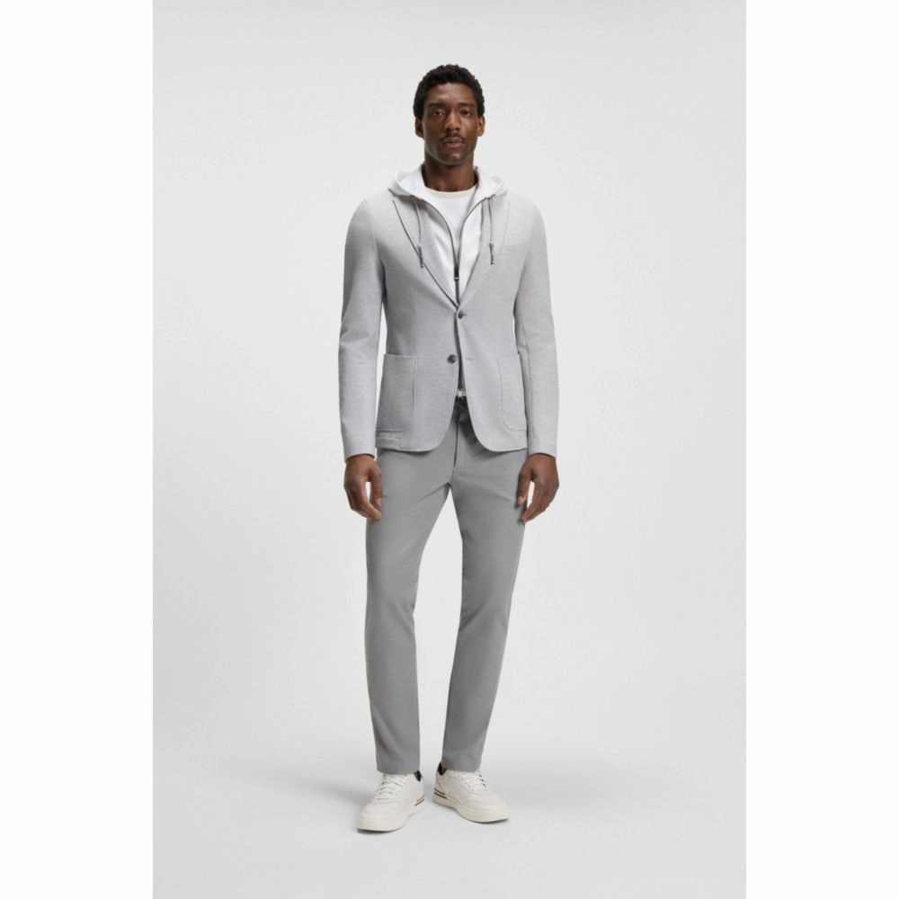 Slim-fit jacket with integrated hoodie