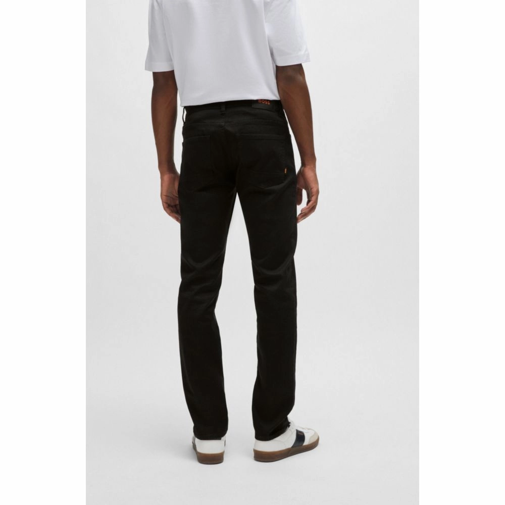 Slim-fit jeans in black comfort-stretch denim