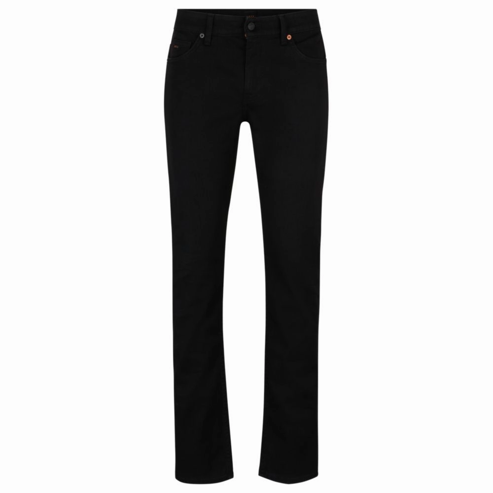 Slim-fit jeans in black comfort-stretch denim
