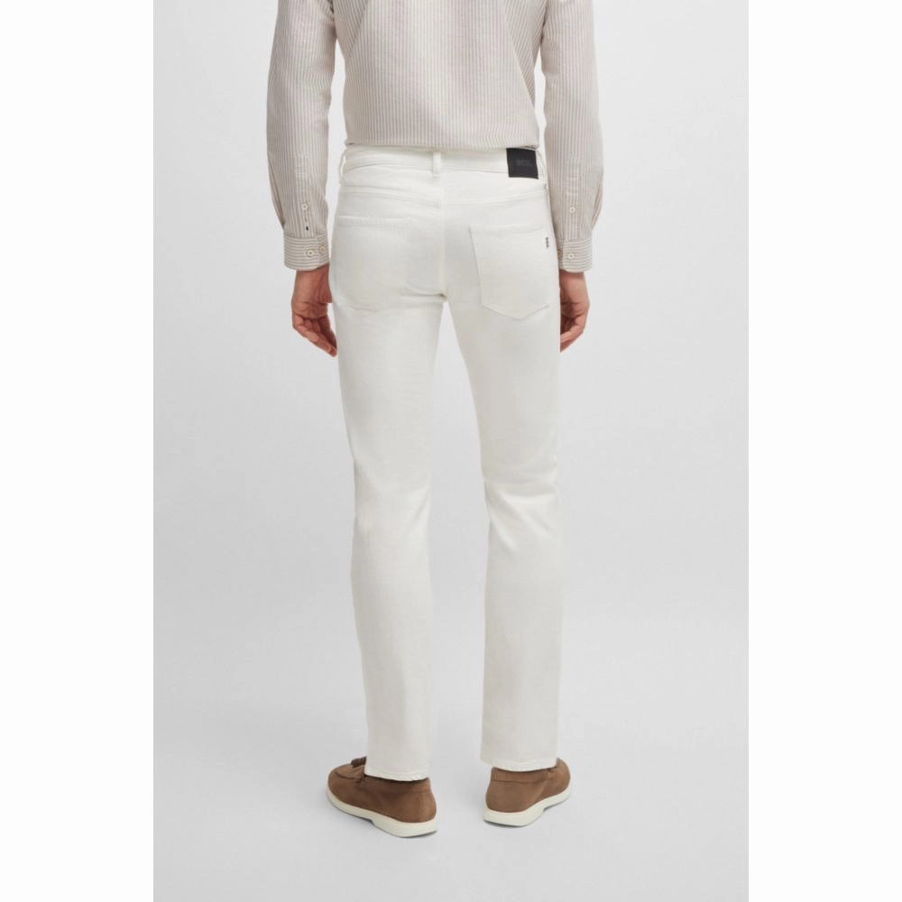 Slim-fit jeans in black mechanical-stretch denim