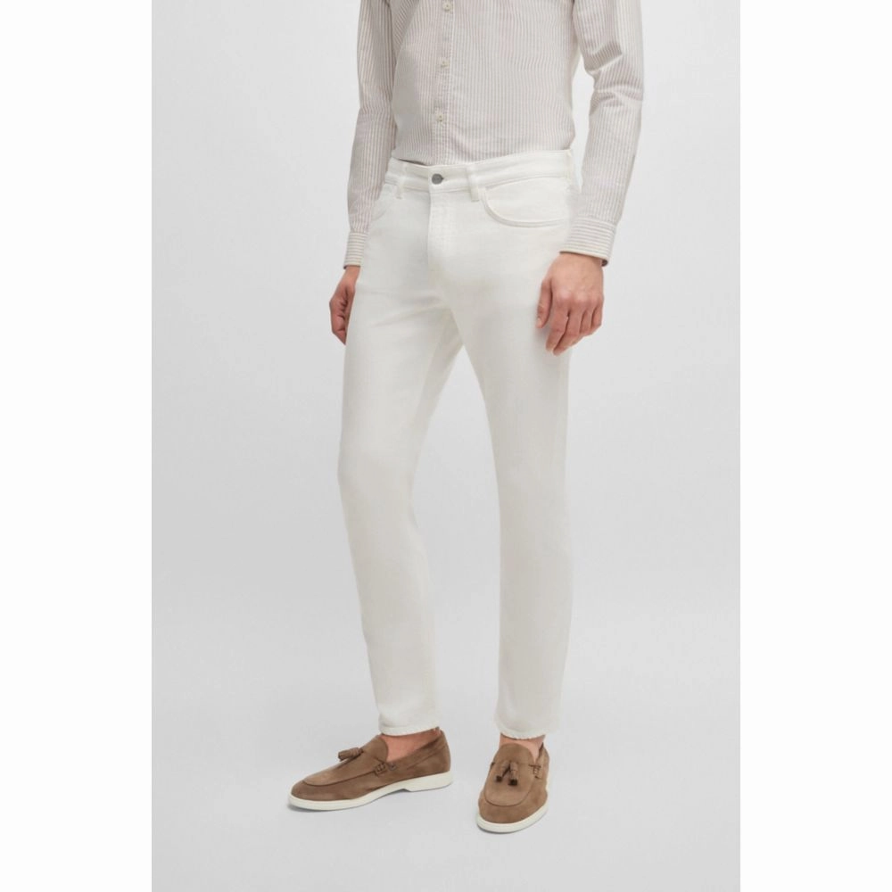 Slim-fit jeans in black mechanical-stretch denim