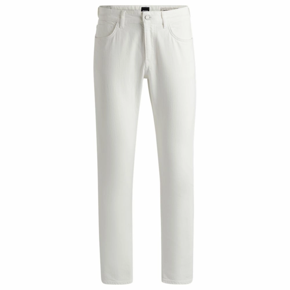 Slim-fit jeans in black mechanical-stretch denim