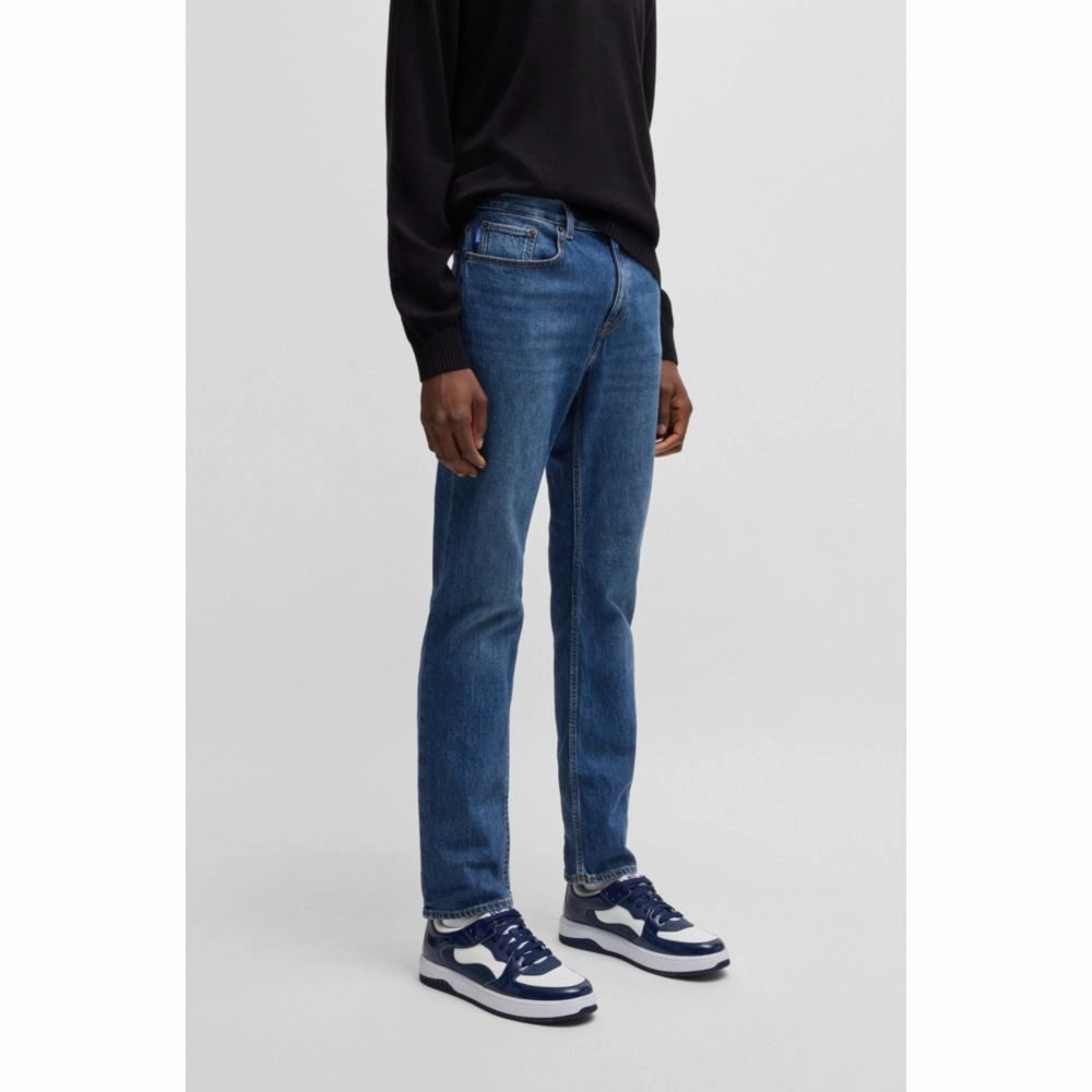 Slim-fit jeans in blue stretch denim