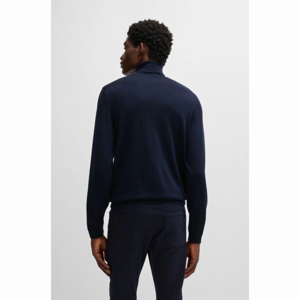 Slim-fit rollneck sweater in merino wool