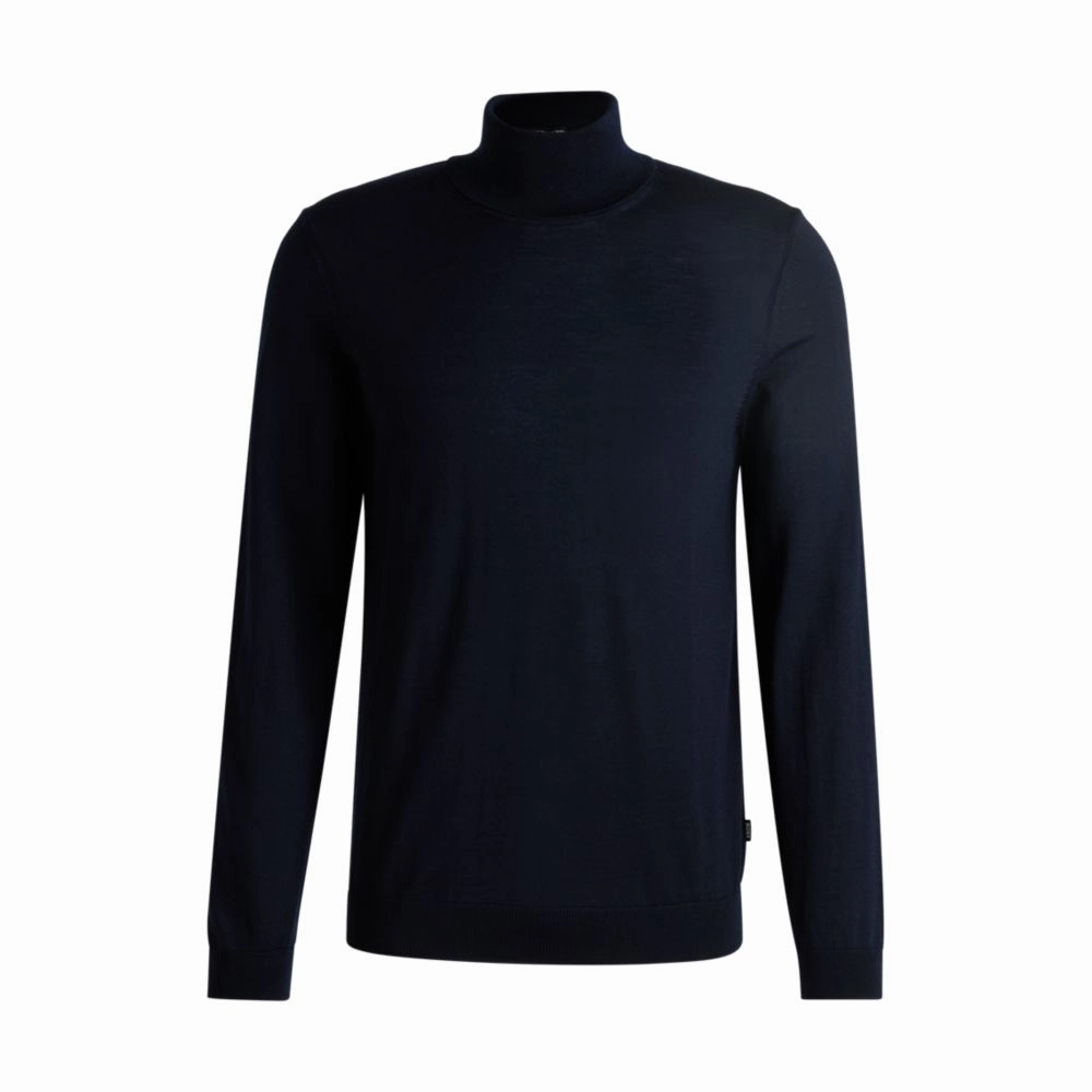 Slim-fit rollneck sweater in merino wool
