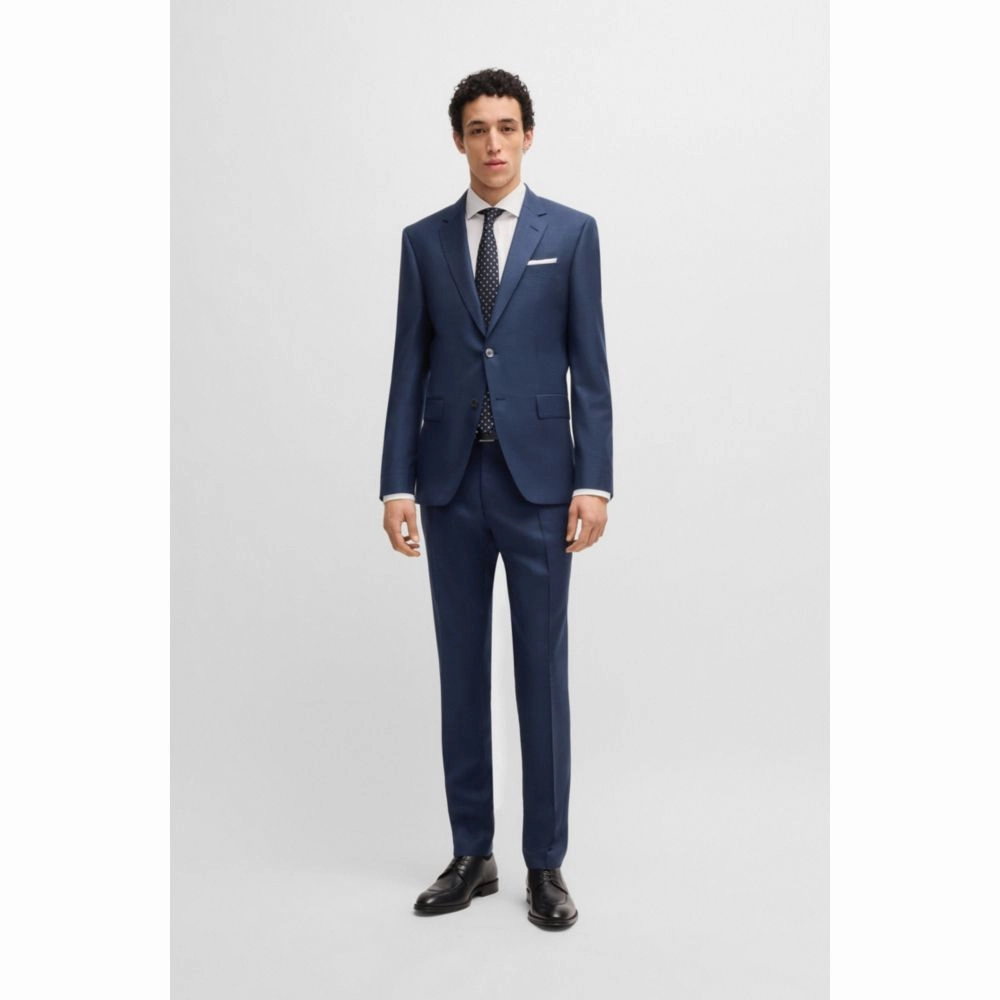Slim-fit suit in patterned wool