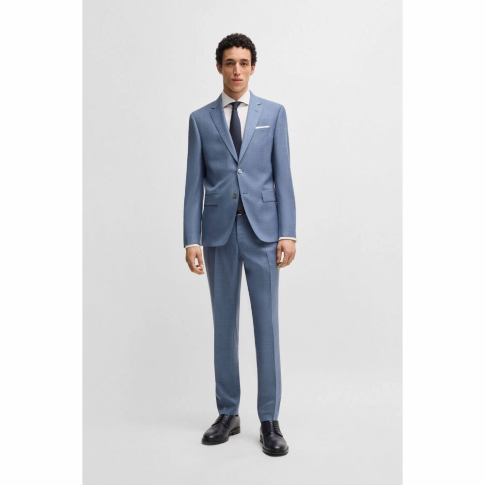 Slim-fit suit in patterned wool