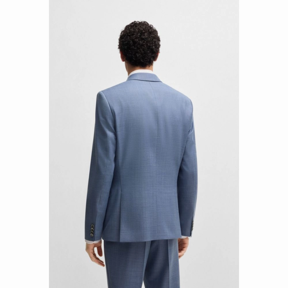 Slim-fit suit in patterned wool