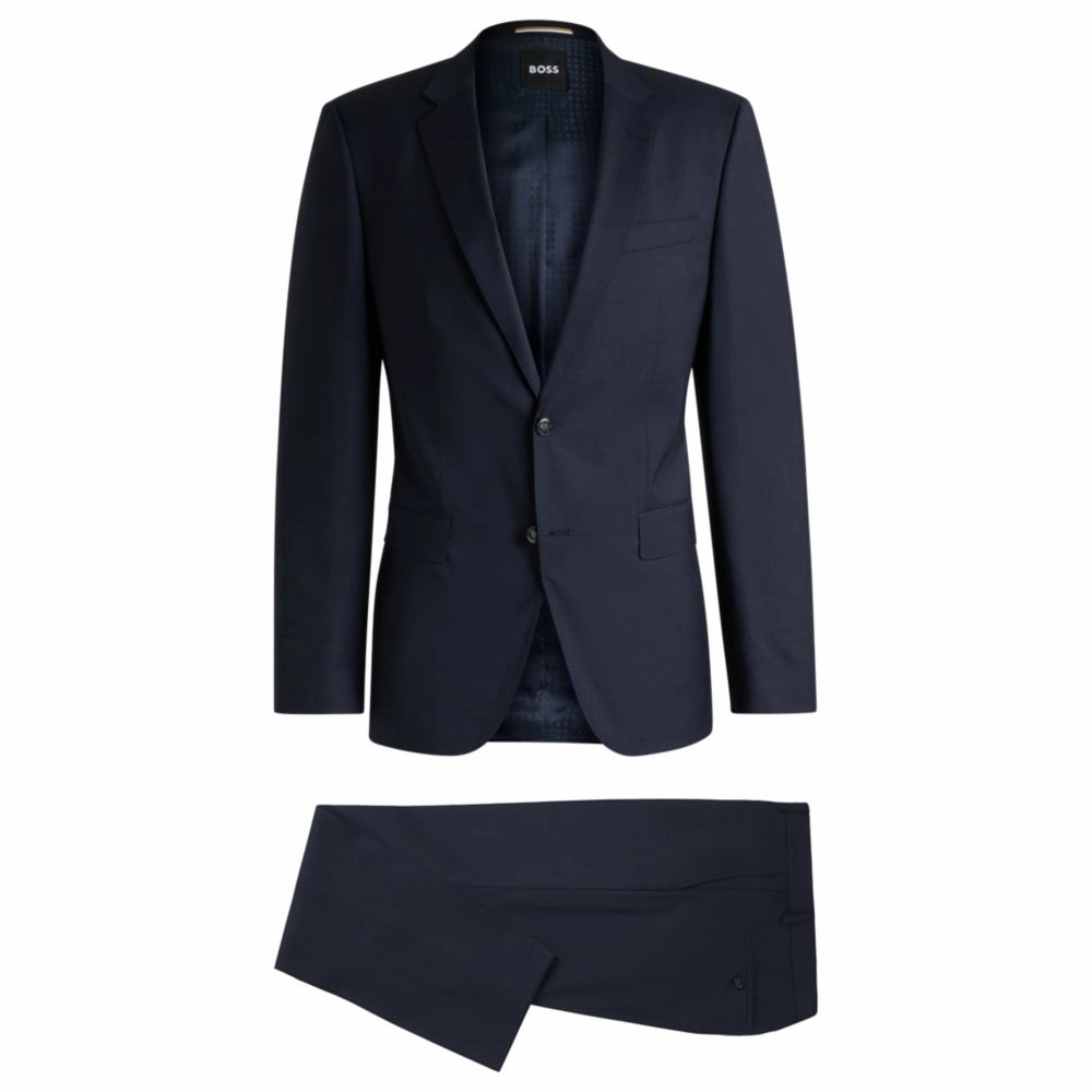Slim-fit suit in virgin wool