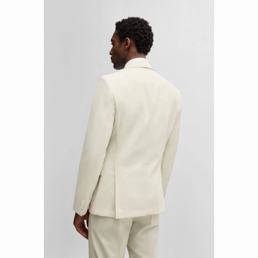 Slim-fit suit jacket in a patterned wool blend