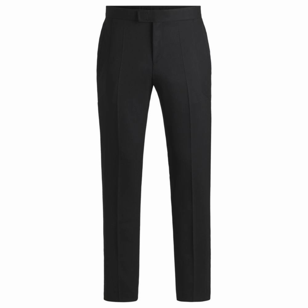 Slim-fit suit trousers in wool twill
