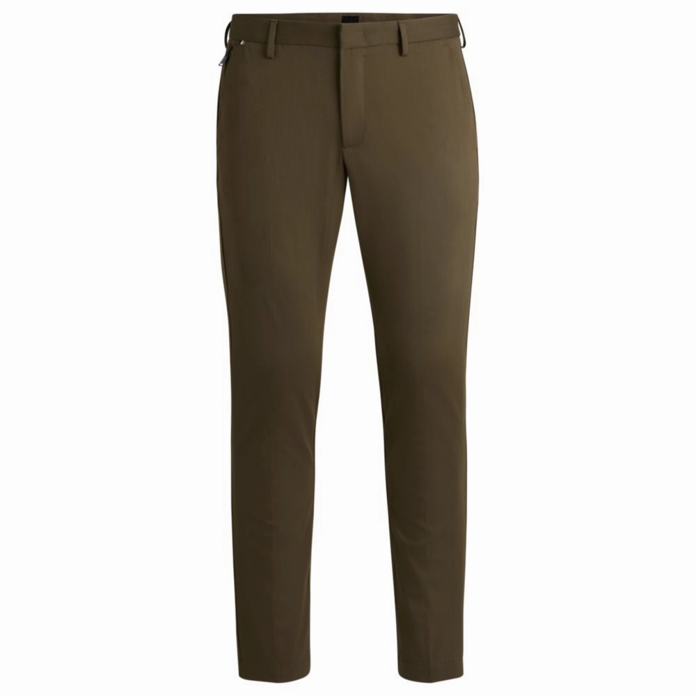 Slim-fit trousers in stretch cotton