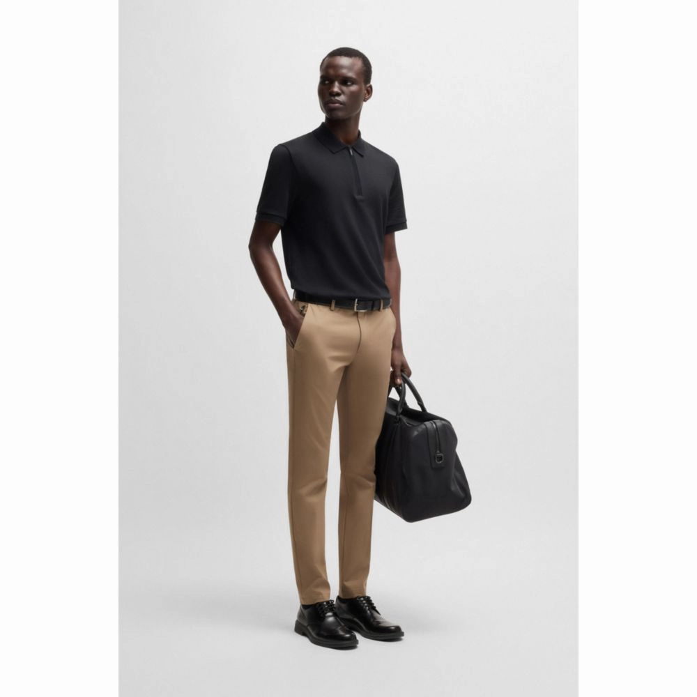 Slim-fit trousers in stretch cotton