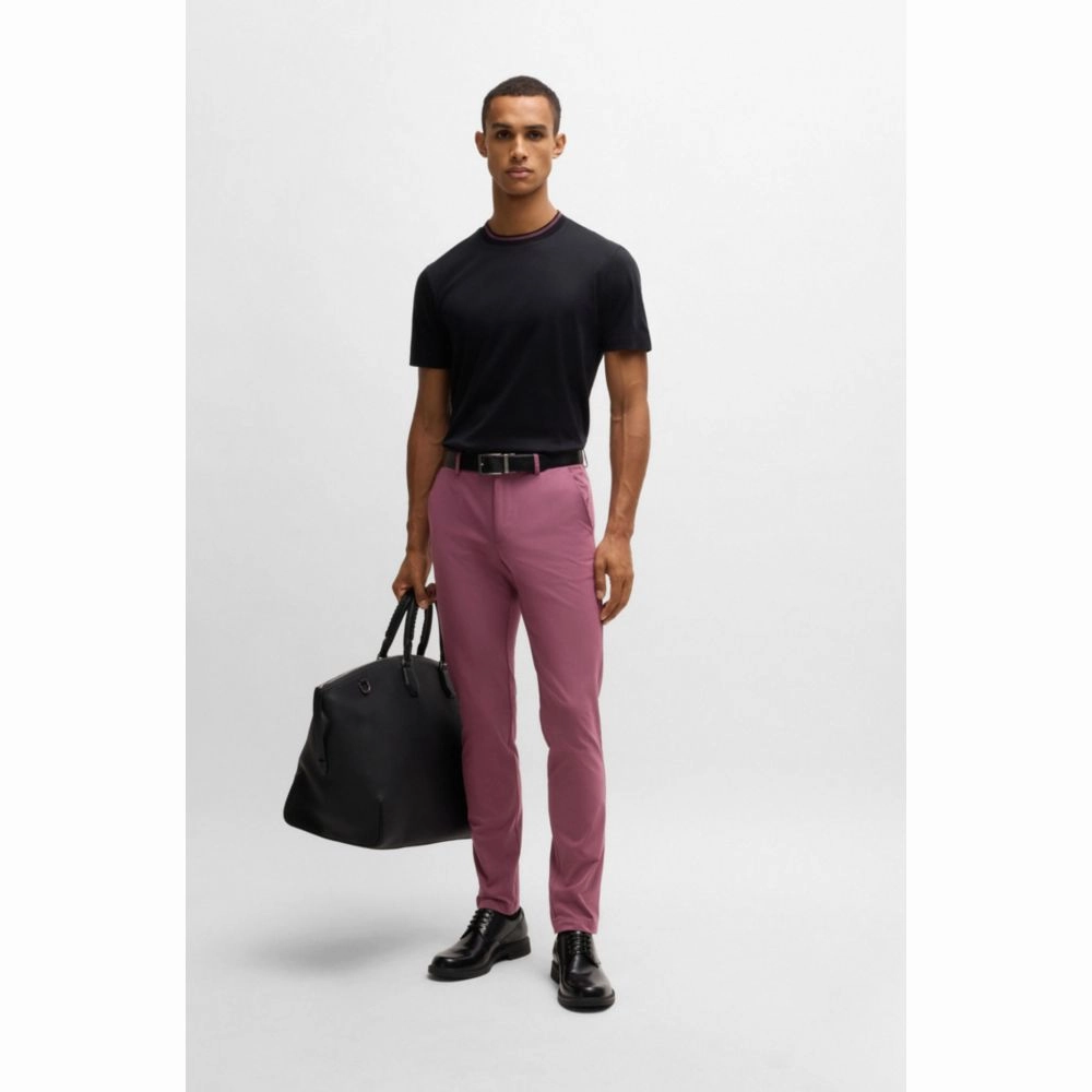 Slim-fit trousers in stretch cotton