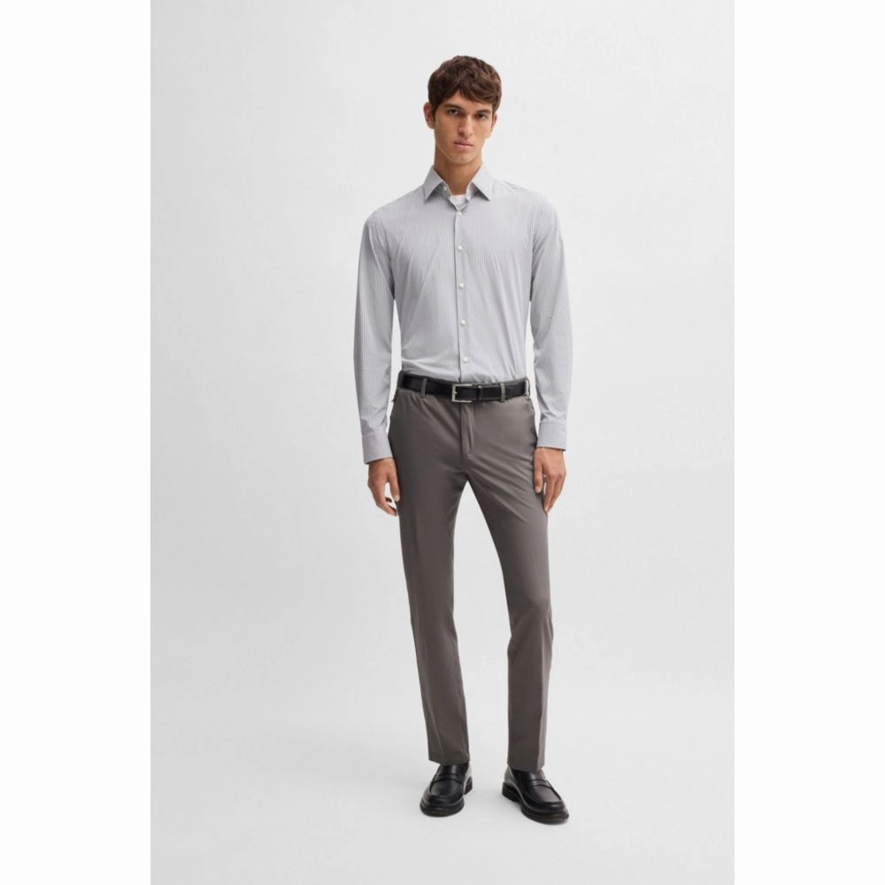 Slim-fit trousers in stretch cotton