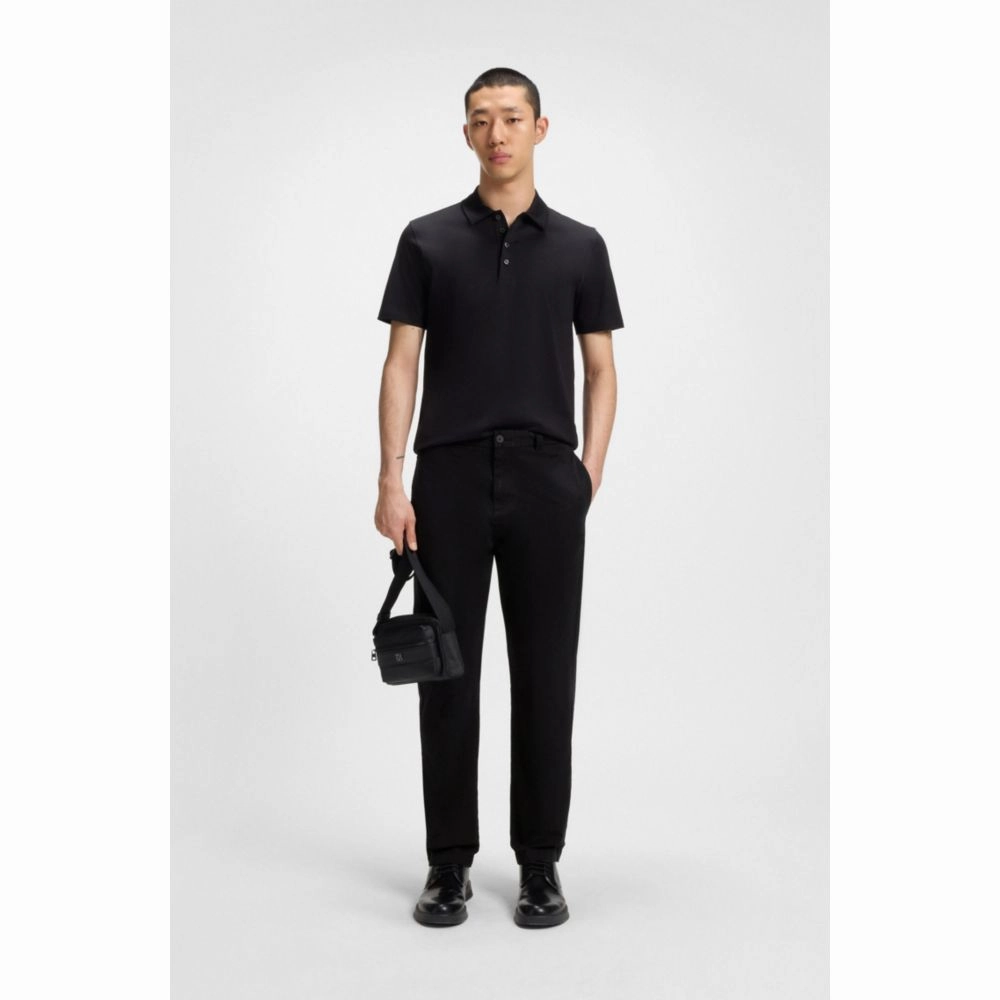Slim-fit trousers in stretch-cotton gabardine