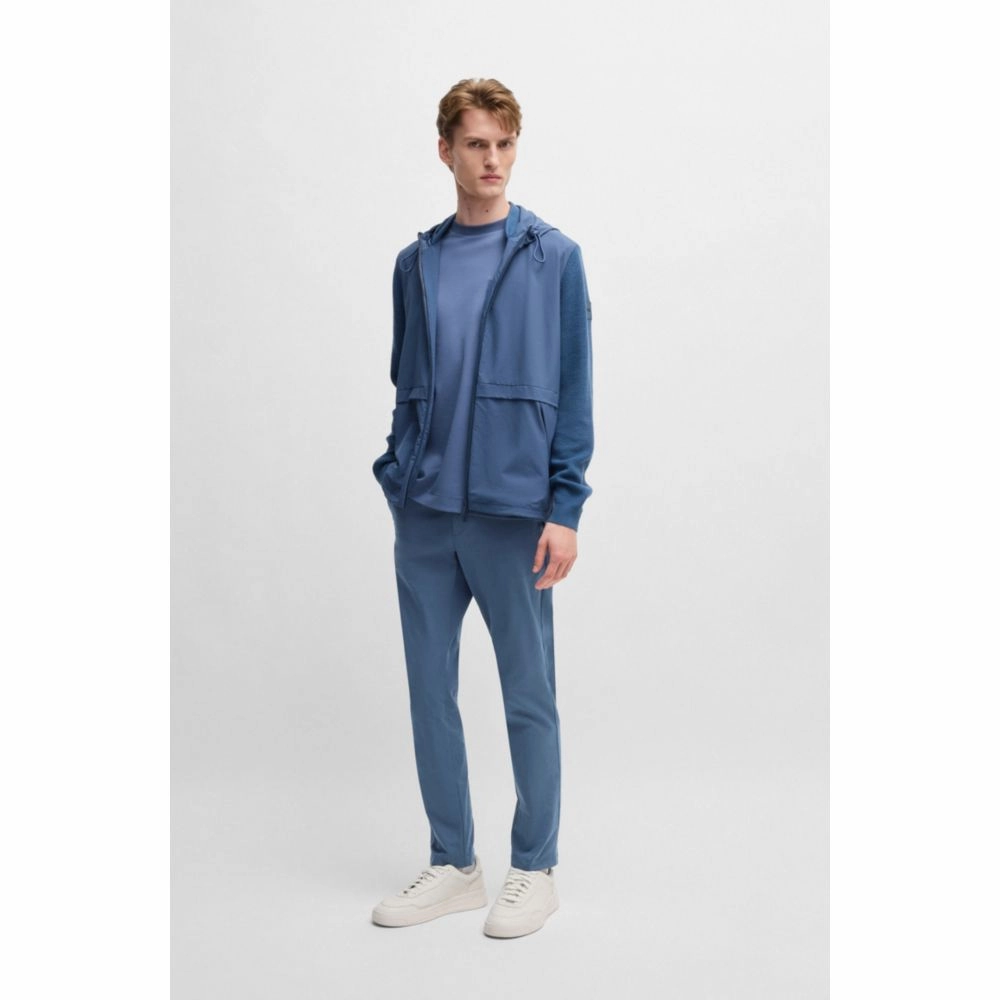 Slim-fit trousers in stretch cotton