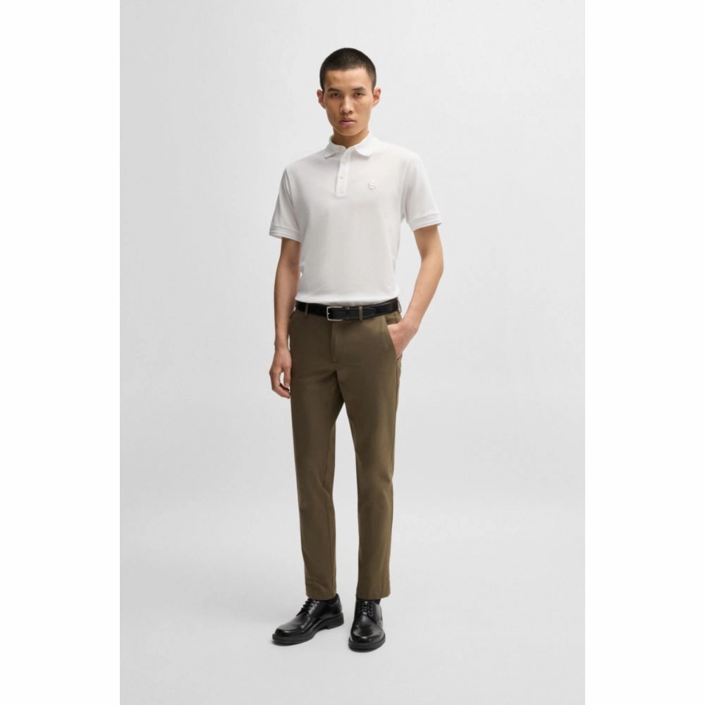 Slim-fit trousers in stretch cotton