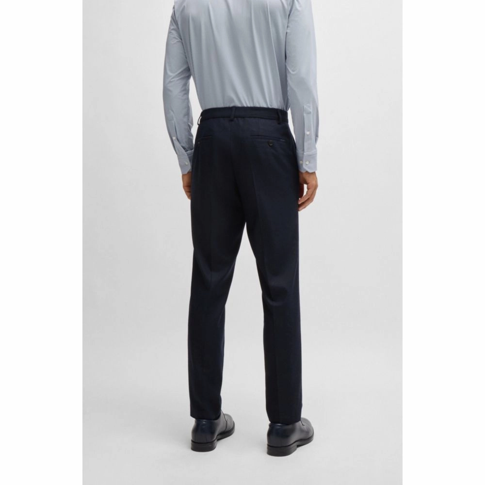 Slim-fit trousers in stretch flannel