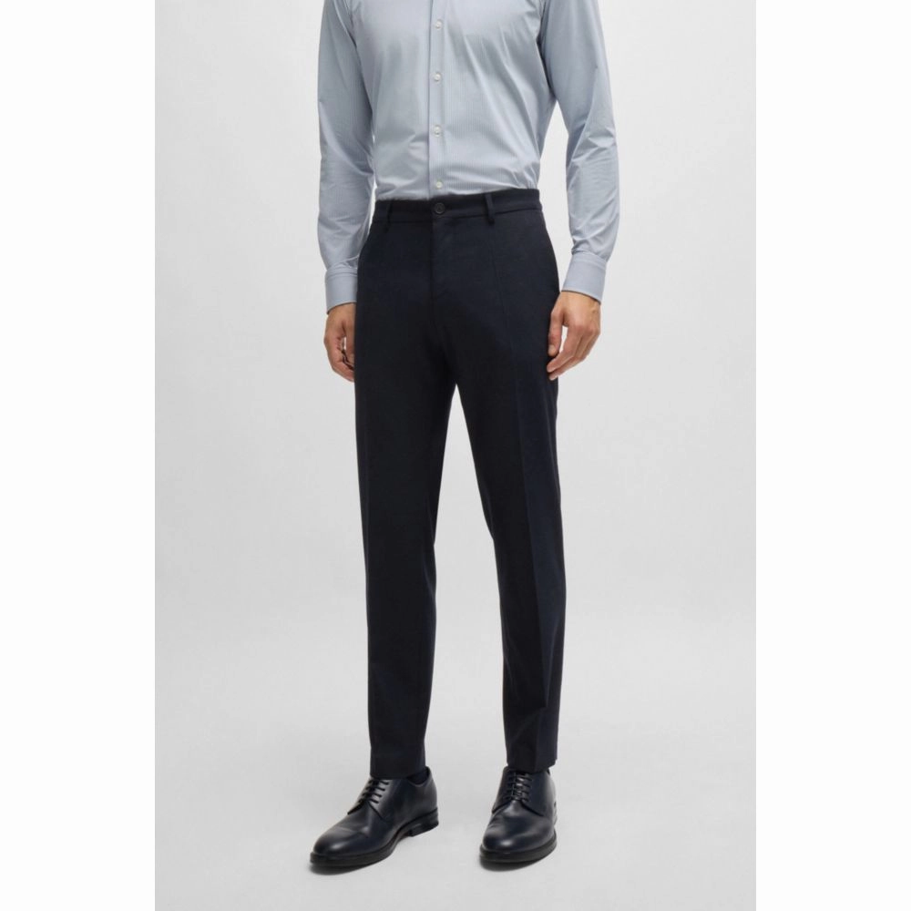 Slim-fit trousers in stretch flannel
