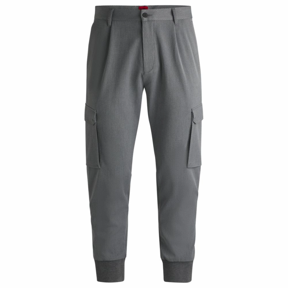 Slim-fit trousers in stretch gabardine