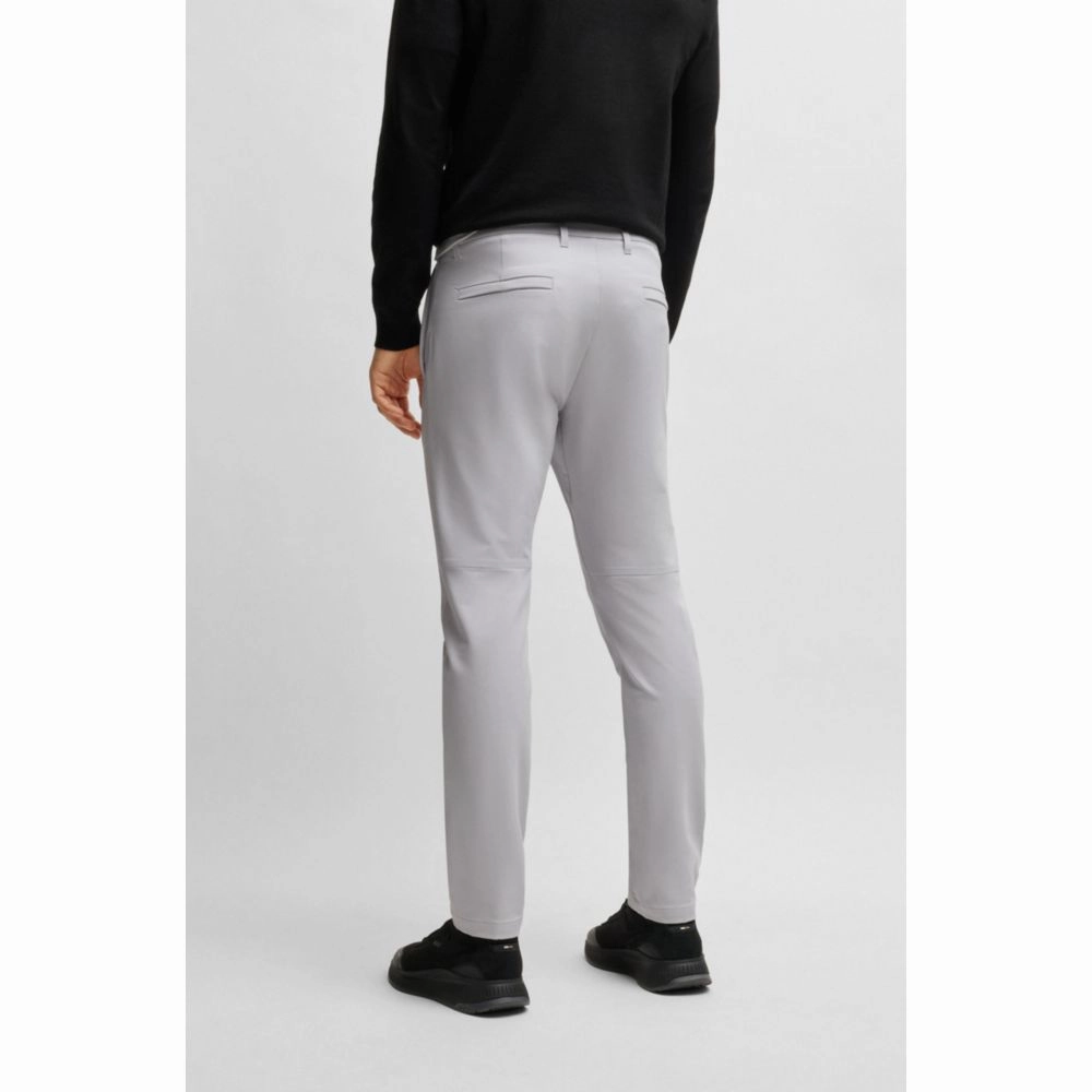 Slim-fit trousers in water-repellent stretch fabric