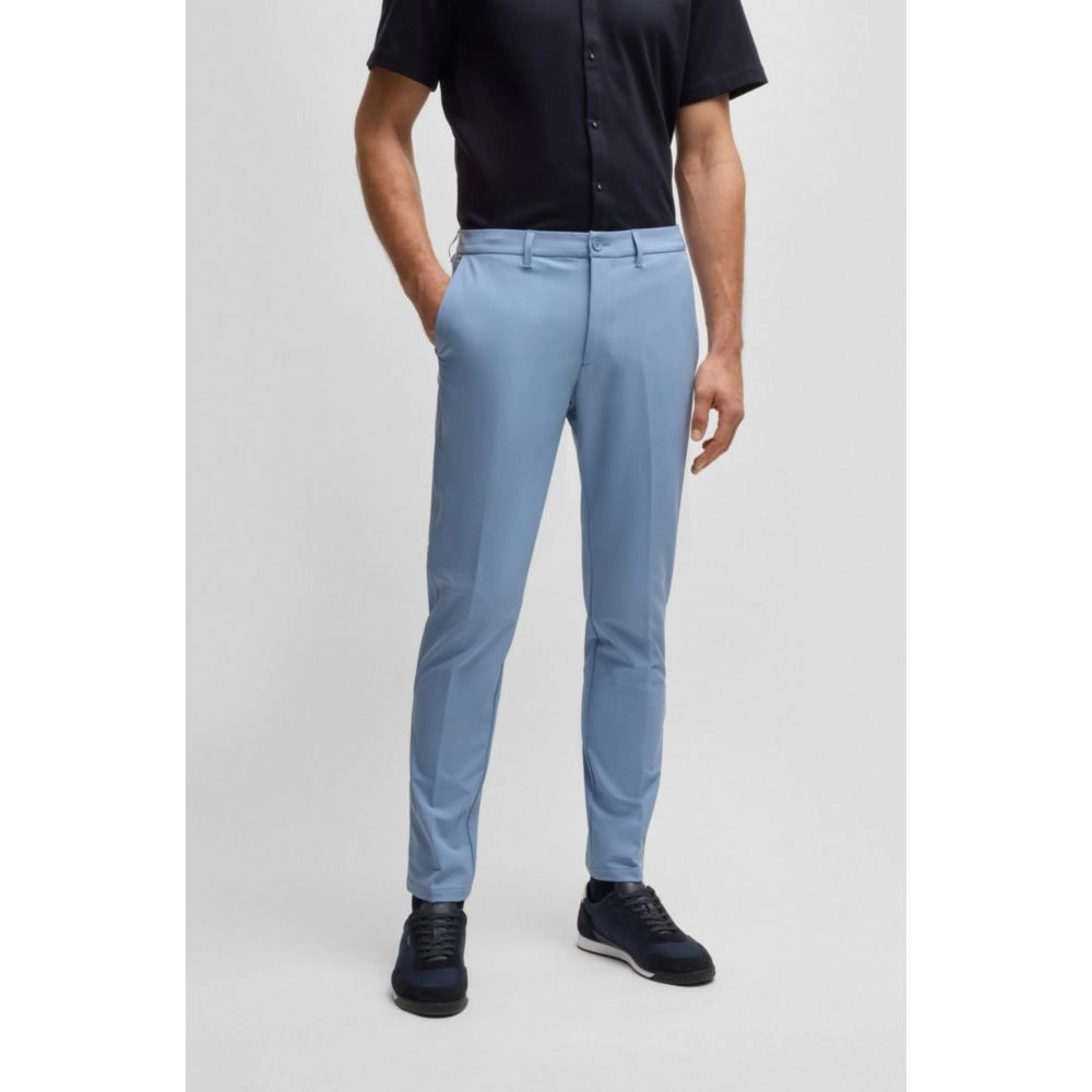 Slim-fit trousers in water-repellent stretch fabric