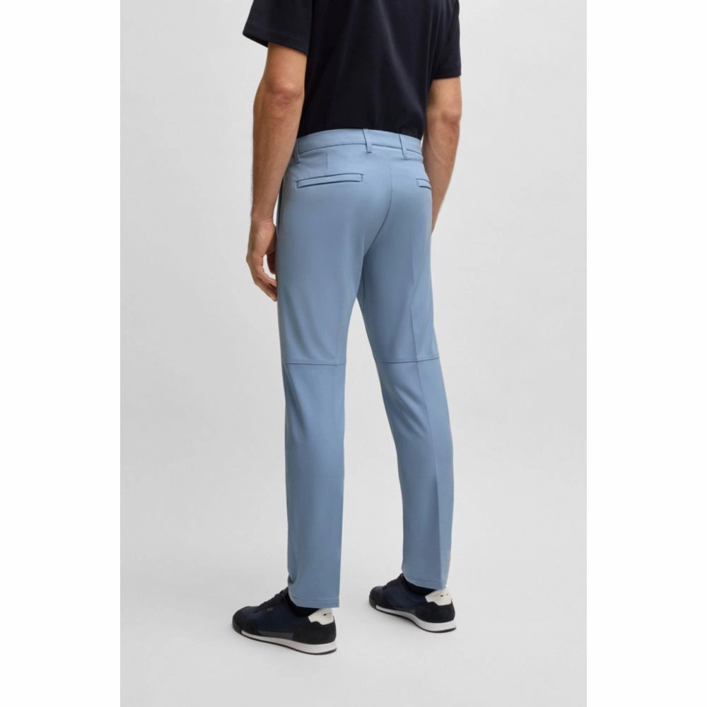 Slim-fit trousers in water-repellent stretch fabric