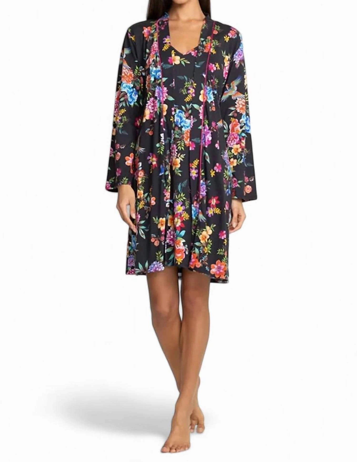 Sognatore Nero's Sleep Robe In Multicolor