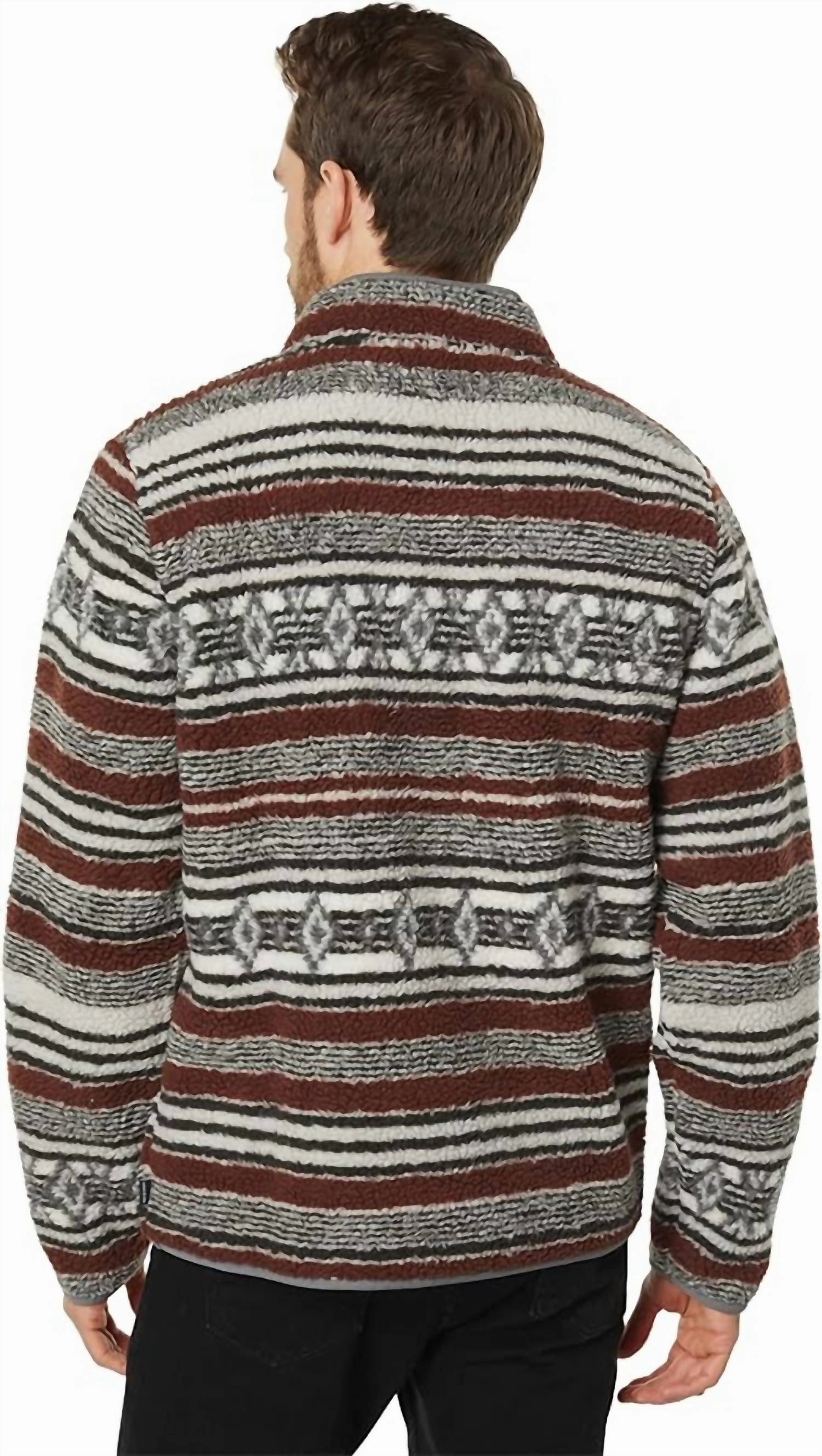Southwestern Sherpa Utility Jacket In Multi