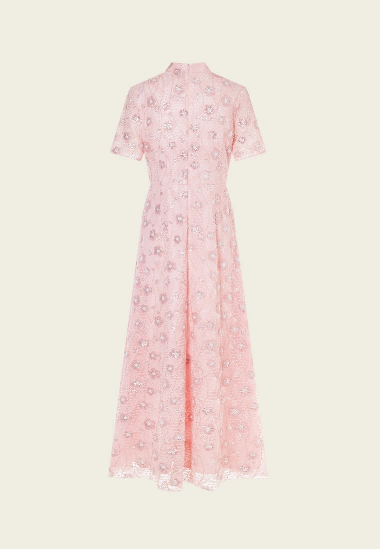 Stand Collar Lady's Dress