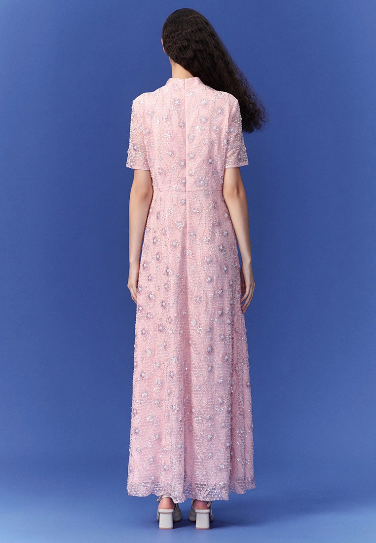 Stand Collar Lady's Dress