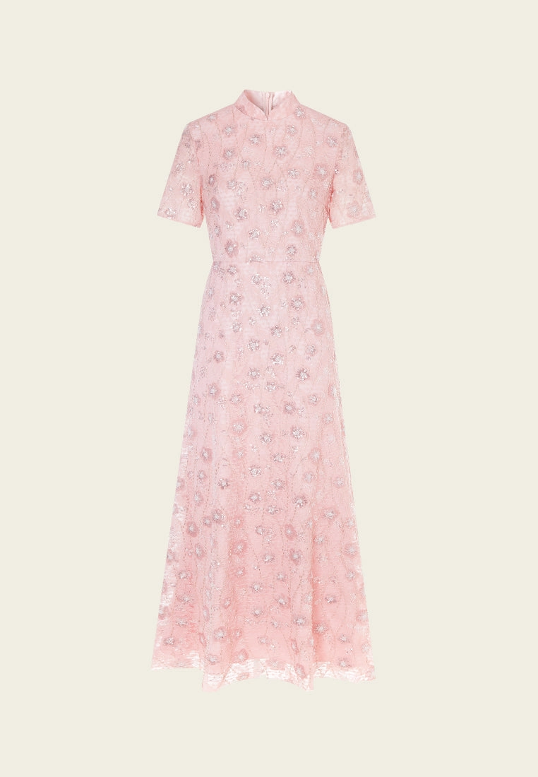 Stand Collar Lady's Dress