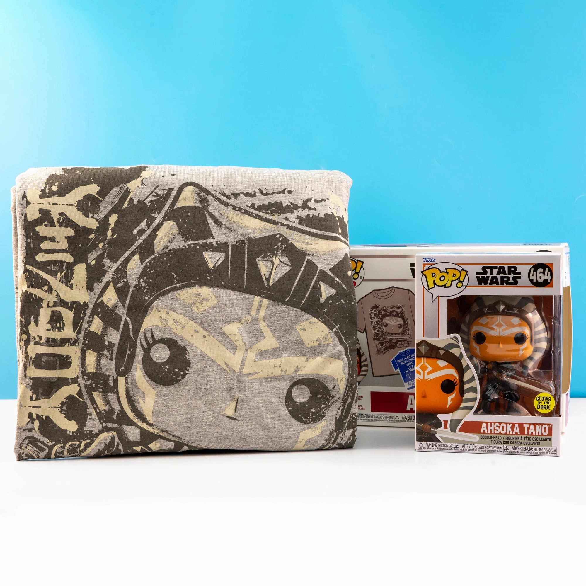 Star Wars Ahsoka Tano Glow in the Dark Pop! Vinyl and Tee Set